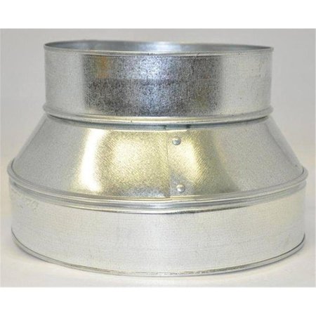 GRAY METAL PRODUCTS 8 x 6 in. Galvanized Connector Pipe Reducer & Increaser 3602999